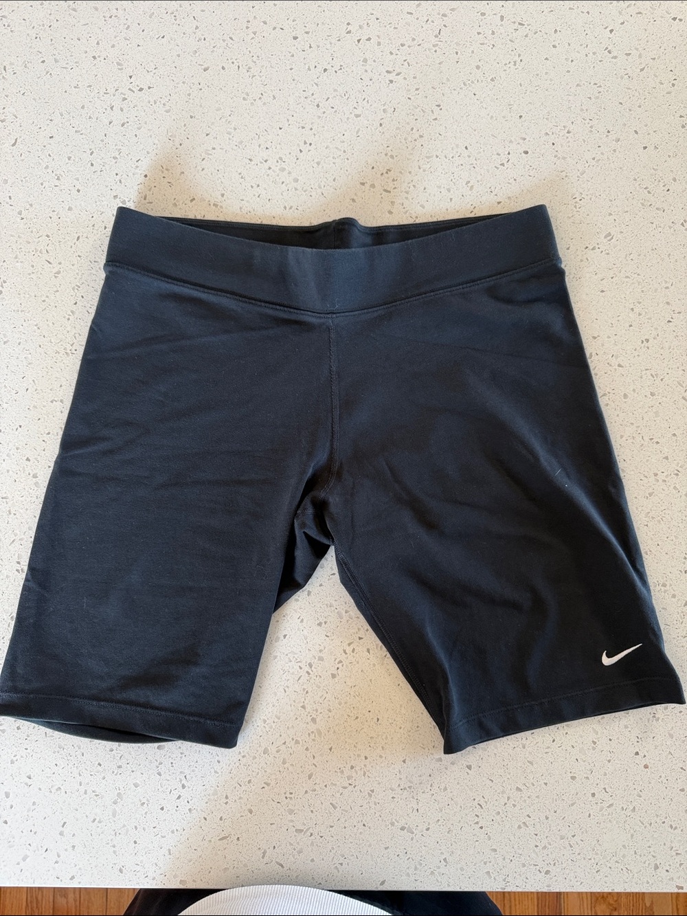 Nike Black Women's Bike Shorts with White Swoosh